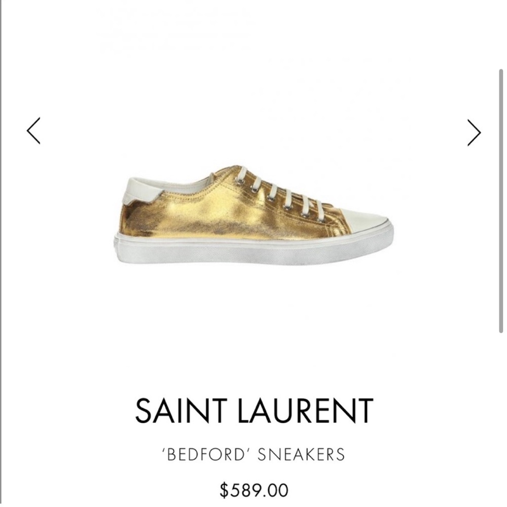 Saint Laurent gold Bedford Sneakers